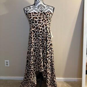 LulaRoe Olivia Leopard Print Strapless Dress/Skirt